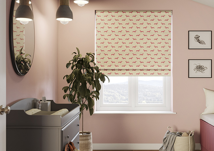 Emily Bond Peggy, Raspberry - Twist&Fit Roman Blind - Image 3
